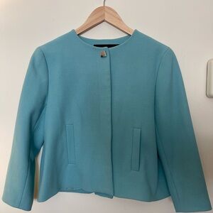 Women's Blue Cropped Blazer